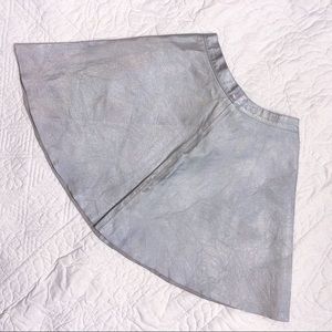 American Apparel holographic leather skirt